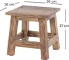 Fusshocker PALO | 27x26cm (HxB), rustikaler Holzhocker Produktbild-Vorschau 2