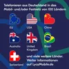 Marketing image showing flags of different countries with text about international calling. Produktbild-Vorschau