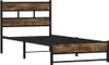 vidaXL Kovová postel bez matrace, kouřový dub 90x200 cm Náhled obrázku produktu 3