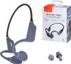 A pair of gray and black bone conduction headphones and their packaging are displayed on a white background. Náhľad obrázku produktu