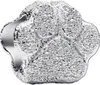A close-up studio shot of a silver paw print charm. Anteprima dell’immagine prodotto