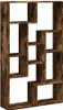 A wooden bookshelf with multiple compartments of varying sizes. Náhled obrázku produktu