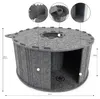 Filz-Katzenhöhle Rondell · grau · 60 x 60 x 29 cm · Produktbild-Vorschau 2
