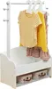 Ginger Home Kinder-Kleiderständer Holz Weiß/Grau – Regal Produktbild-Vorschau 1