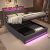 MODFU Jugendbett 140×190 mit LED-Kopfteil und Produktbild-Vorschau 3