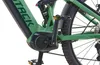 Close-up view of the mid-drive motor and frame of a green electric bicycle. Produktbild-Vorschau