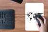 MuchoWow® Mauspad Mousepad Weltkarte - Farbe - Gold 18x27 Produktbild-Vorschau 4