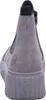 The back view of a gray Chelsea boot with a platform sole. Produktbild-Vorschau