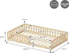ML-Design Kinderbett 120x200 cm Natur Bodenbett für Kinder Produktbild-Vorschau 9