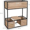 Outsunny Hochbeet aus Holz, 2-Stufiger Blumenkasten mit Produktbild-Vorschau 3