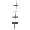 vidaXL Rebríkový regál so 4 policami čierny 64x34x150,5 cm Náhľad obrázku produktu 4