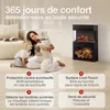 Cheminée électrique Kaminio Henri 48x75 cm 2000 Watt noir Voir les images du produit 5