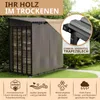 Holzunterstand Metall mit Dach und Abdeckplane Produktbild-Vorschau 3