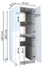 Roomart DORA-I Mobile per lavatrice, larghezza 70 cm, Anteprima dell’immagine prodotto 5