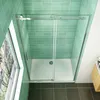 Duschwand 140x195cm Duschkabine Duschabtrennung Schiebetür Produktbild-Vorschau 3
