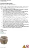 A document with safety instructions for a laundry basket, accompanied by an image of the laundry basket. Produktbild-Vorschau