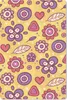 MuchoWow® Mauspad Mousepad Muster - Blumen - Lila - Orange Produktbild-Vorschau 1