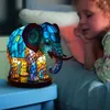 Elefant Lampe, Elefantlampe Mosaik, Nachttischlampe, USB Produktbild-Vorschau 3