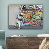 Wanddeko 80x60 cm - Banksy - Junge - Ilussie - Produktbild-Vorschau 4