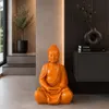 Dekofigur Buddha Shanti Orange für Garten und Terrasse Höhe Produktbild-Vorschau 2