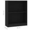 Boekenkast 60x24x76 cm bewerkt hout zwart Productafbeelding-voorbeeld 6