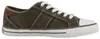 Das Bild zeigt einen khaki Freizeitschuh der von der Seite betrachtet wird. Der Schuh hat eine sportliche Form und eine auffällige Sohle die für Komfort sorgt. Produktbild-Vorschau