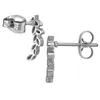 Ohrringe 316L Chirurgenstahl Ohrstecker Zweig mit Blättern Produktbild-Vorschau 2