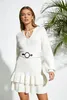 OKWISH Damen Gürtel Weiß 6 cm Breit, Elastischer Produktbild-Vorschau 1