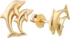 Borchia, coppia di delfini, ORO 9ct Anteprima dell’immagine prodotto 1