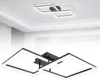 A modern geometric LED ceiling light fixture with multiple square frames, shown mounted on a white ceiling. Produktbild-Vorschau