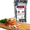 A package of natural hog casings is shown next to a wooden board with sausages, garlic, and parsley. Produktbild-Vorschau