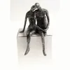 Gilde Skulptur, Paar, "Couple", Kunstharz, silberfarben, VE Voir les images du produit 4