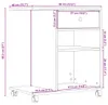 vidaXL Druckerständer mit Rollen Sonoma-Eiche 60x40x68,5 cm Produktbild-Vorschau 7