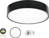 Ecolite CCT Čierné LED stropné svietidlo guľaté 15W Náhľad obrázku produktu 6