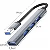 A USB hub with dimensions indicated by measurement lines. Náhled obrázku produktu