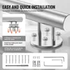 An image showing the installation steps and included accessories for a handrail. Podgląd zdjęcia produktu