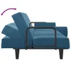 Schlafsofa mit Armlehnen Blau Samt Produktbild-Vorschau 8