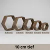 IvoQ Hexagon Wandregale 5er Set - Holz - Rustikales Braun - Produktbild-Vorschau 7