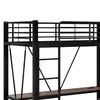 OKWISH Lit Mezzanine 90x200 cm – Bureau, LED et USB – Sans Voir les images du produit 9