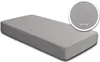 A grey fitted sheet on a white background. Produktbild-Vorschau