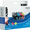 The image shows the packaging of a multipack of KMP inkjet cartridges for HP printers. Anteprima dell’immagine prodotto