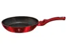 A red frying pan with a black speckled interior and a red handle, shown against a white background. Náhled obrázku produktu