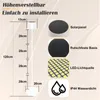 Diagram showing the dimensions and features of a solar floor lamp. Podgląd zdjęcia produktu