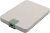 A close-up, angled view of a white external hard drive with a green accent piece near the USB-C port. Náhľad obrázku produktu