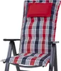Auflage Hochlehner Rom 2128 rot-blau-grau kariert 123x50x9 Produktbild-Vorschau 2