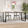 vidaXL Rám jedálenského stola v tvare O 160x80x73 cm oceľ Náhľad obrázku produktu 3