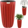 Vysoký kvetináč, vložka H 50 cm, červený, okrúhly, Náhľad obrázku produktu 1