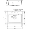 Mexen Oscar zlewozmywak granitowy 1-komorowy 580 x 490 mm, Podgląd zdjęcia produktu 5