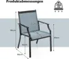 COSTWAY 2er Set Gartenstühle, Terrassenstühle, Balkonstühle Produktbild-Vorschau 3