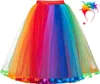 Regenbogen-Tüllrock, Damen-Party-Neonrock + buntes Produktbild-Vorschau 1